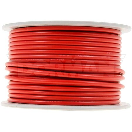 Motormite Primary Wire, Automotive, 16 AWG, Copper, Red, PVC Jacket, Stranded 85784
